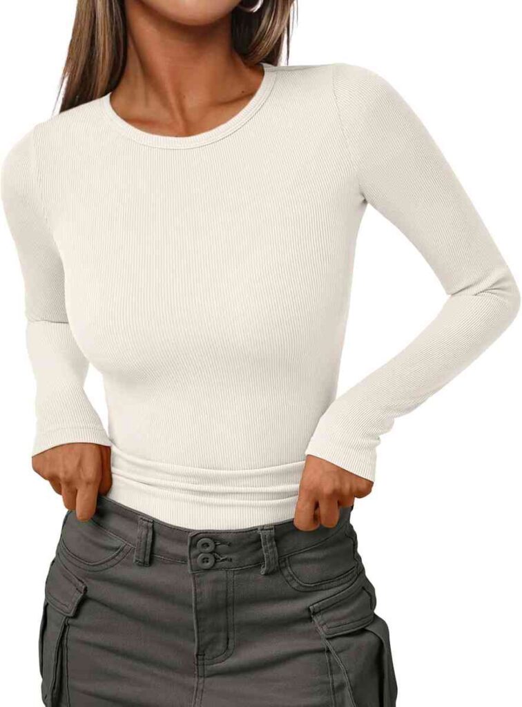 Automet Women's Ribbed Crewneck